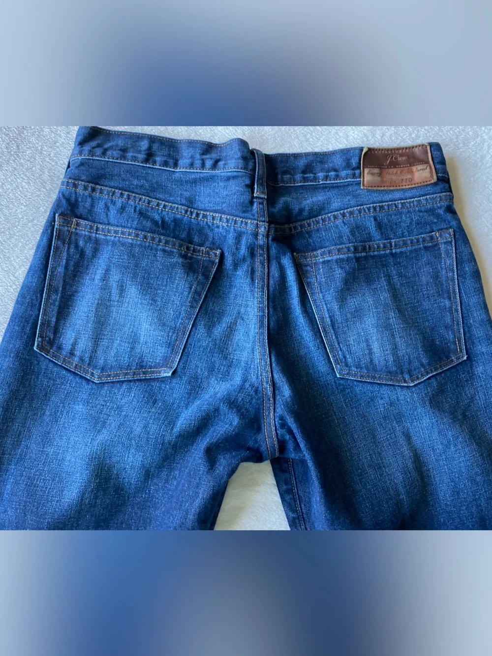 J.Crew Men’s Style 770 Jeans Kaihara Japanese Denim W32 L32 Dark Wash